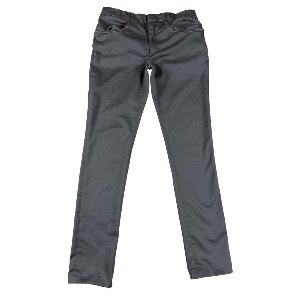 Boy Pants Womens 0 Navy Blue Modal Blend Straight Leg Dress Chino Slim Fit